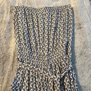 Ann Taylor Loft black and white seahorse pants jumpsuit